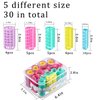 Ulifebetter 30Pcs Self Grip No Heat Heatless Curlers Set - Plastic Rollers in 5 Sizes with Comb and Clips for Short, Fine, Thin Hair