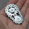 FXCOOLCT Bike Chain Gear Fidget Spinner, Double Gears Figity Spin Finger Stainless Steel, Figit Toy for Adults Kids SS Material Silver1…