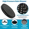 CIRCLESPLASH Shower Head - High Pressure Rain - Premium Modern - Tool-less 1 min Installation - Removable Restrictor - Universal Replacement Matte Black Finish Rainfall Showerhead 6 inch