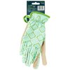 Digz Planter Pro Women's Gardening Gloves and Work Gloves with Touch Screen Compatible Fingertips, Geometric Pattern, Medium,Beige