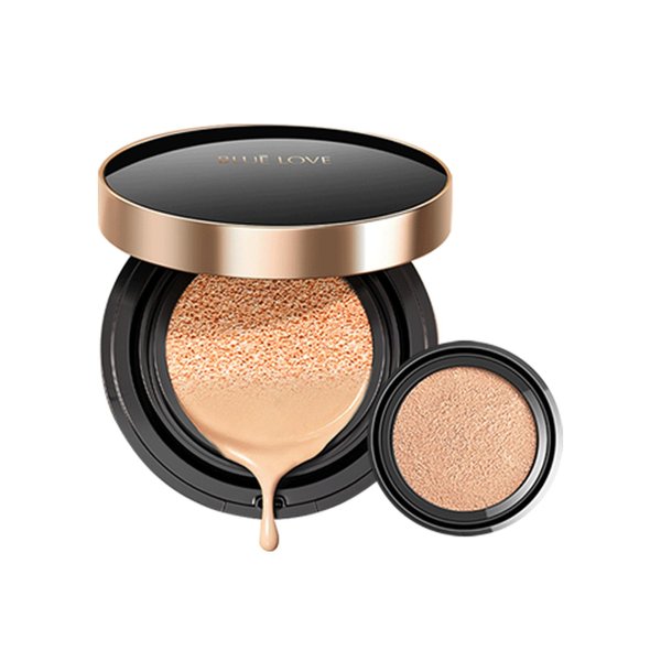 BLUE LOVE Air Cushion BB Cream Liquid Foundation, Lightweight Tinted BB Cream Makeup Long Lasting Concealer, BB cream Tinted Moisturize Foundation for Face Makeup and Mature Skin(02 Natural)