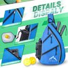 HIMAL Pickleball Bag-Adjustable Pickleball,Tennis,Racketball Sling Bag-Pickleball Backpack with Water Bottle Holder for Men and Women,Blue