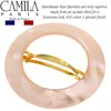 Camila Paris CP3258 French Hair Barrette Clip for Girls, Round Handmade Pink, Strong Hold Grip Hair Clips for Women, No Slip and Durable Styling Girls Hair Accessories, Made in France