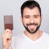 2 Pieces Wooden Beard Comb Wood Hair Pick Comb Beard Pick Comb Wooden Hair Picks Long Tooth Detangling Comb for Women Men (Natural Color) (Reddish Brown)