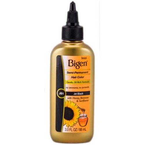 Bigen Semi Permanent Hair Color #JB1 Jet Black, 3 oz (Pack of 9)