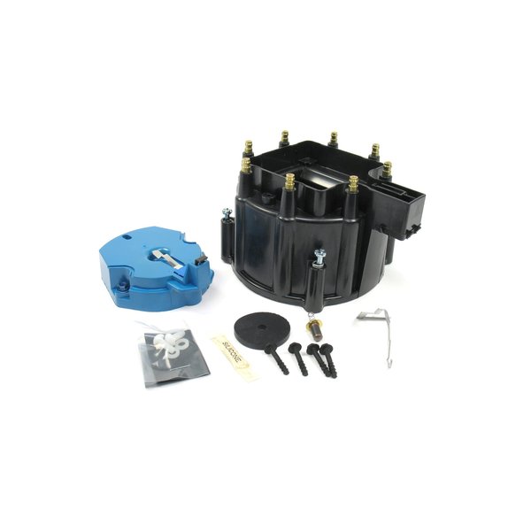 Pertronix D4000 Flame-Thrower Black HEI Distributor Cap and Rotor Kit