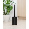 Yew Design - Matte Black Toilet Bowl Brush for Bathroom with Holder - Sleek Design, Sturdy, and Durable