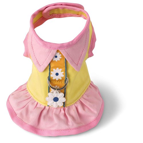 Doggles Dog Harness Dress, Yello, Small