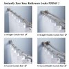 Uigos Shower Curtain Hooks Rings, Rust-Resistant for Bathroom Shower Rods Shower Hooks - Set of 12, Chrome