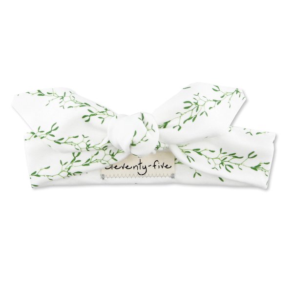 Organic Knotted Adjustable Headbands for Baby Girls - Mistletoe