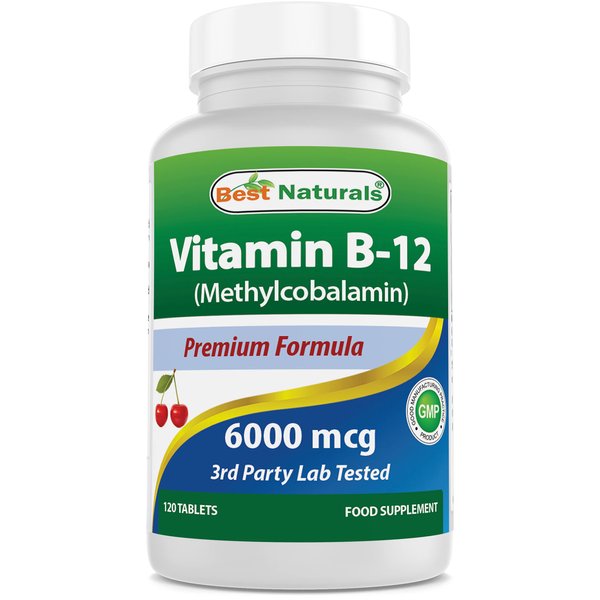 Best Naturals Vitamin B12 6000 mcg 120 Tablets