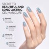 GAOY Gel Nail Polish Kit, 3 Colors Jelly Milky White Blue Gray, Sheer Soak Off UV Gel Polish Set - Cloudy Coast