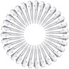 BronaGrand 100pcs 4.5cm Silver Single Prong Curl Clips Silver Section Clips Metal Alligator Hair Pins Clips Clothing for Hair Extensions