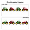 Ercadio 24 PCS Double Sided Tractor Cupcake Toppers Boy's Birthday Cupcake Toppers Decoration of Farm Party Decoration Tractor Theme Party Decor Supplies