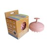 BEAVERSTRONG Shampoo Massager Brush, Silicone Scalp Cleanser and Head Scrubber Round Brush for Shower and Hair Care (Pink)