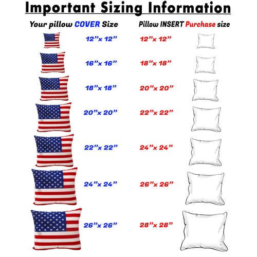 Foamily Throw Pillows Insert 18 x 18 Inches - Bed and Couch Decorative Pillow - Made in USA - Bed and Couch Sham Filler