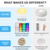 BLS LED Puck Lights with Remote Control, Wireless Under Cabinet Lighting, Battery Powered Lights, Stick on Lights, Color Changing Lights with Dimmer and Timer, AA Battery Operated Closet Light, 6 Pack