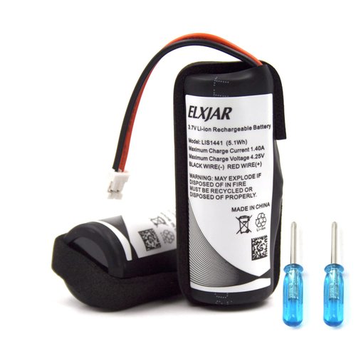 elxjar (2-Pack) 3.7V 1380mAh Extended LIS1441, LIP1450 Battery Replacement for Sony PS3 Playstation 3 Move Motion Controller CECH-ZCM1E, CECH-ZCM1U