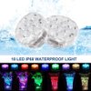 [4-Pack] Submersible LED Lights with Remote Control, 16 Colors Changing Waterproof LED Tea Lights, Pool lamp Battery Operated Underwater Pond Lights for Aquarium Garden Wedding Party, White (YFY2201)