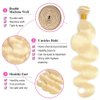613 Bundles Blonde Body Wave Human Hair Bundles Brazilian 613 Body Wave Bundles Human Hair Weave 3 Bundles 12 14 16 Inch Unprocessed Virgin Hair Blonde Bundles Hair Extensions
