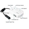 FOVAL 200W Car Power Inverter, DC 12V to 110V AC Car Outlet Adapter Plug Adapter Converter with 4 USB Ports Car Laptop Charger Power Inverter for Vehicles (White)