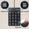 MOFII Wired Number Pad Numeric Keypad Silent 19 Keys USB Numpad, Portable Financial Accounting Keyboard 10 Key for Laptop/Computer/PC/Notebook/Surface Pro - Black