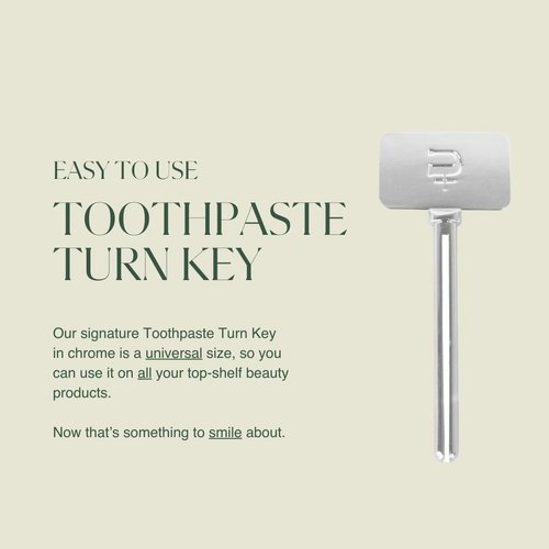 PLUS ULTRA Toothpaste Turn Key - Metal Tube Squeezer to Save Toothpaste, Creams, Paint & More, Toothpaste Winder Roller Tool, Economical & Practical, Easy to Use