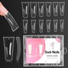 Ranrose Duck Nail Tips - 120pcs Extra Long Duck Feet Style Nail Tips Clear Press on Nail Tips for Acrylic Nails Professional 12 sizes XXL Full Cover False Nail for Y2K Nail Salon