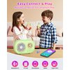Mini Karaoke Machine with 2 Wireless Microphones,Portable Bluetooth Karaoke Machine for Kids Toys Gifts Boys Girls 3 4 5 6 7 8 9 10 11 12+ Years Old Home Party Birthday Karaoke Fun Set-Green