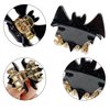 3 Pcs Halloween Hair Claw Clips, Glitter Purple Gold Black Bat Shape Hair Clips, Goth Bat Design Cute Halloween Hair Accessories 3Pcs Funny Ponytail Clip Hair Decorations