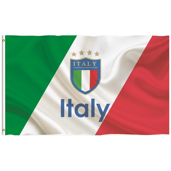 Italy Sports Soccer Football Flag Banner Decorations Accessories for Garden Polyester with Brass Grommets