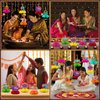 JULMELON 8PCS Diwali Party Decorations Honeycomb Centerpiece, 3D Double Sided Happy Diwali Centerpiece Table Decorations Table Toppers for Home Indian Diwali Festival of Lights Party Favors Supplies