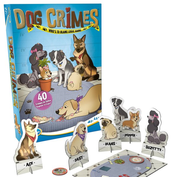 ThinkFun Dog Crimes Logic Game - Engaging Brainteaser for Kids and Adults | Fun Detective Theme | Memory and Reasoning Skill Builder | Unique Artwork | Suitable for Ages 8 and Up