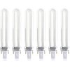 MAGIKON 6-Pack Replacement Electronical 9W U-Shaped 365nm Lamp Bulb Tube for Nail Art Dryer UV Lamp Light - Not Inductance Bulb (6-2/5-Inch, Normal)