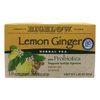 Bigelow Tea Lemon Ginger Plus Probiotics Herbal Tea Bags, 18 Count Box (Pack of 1) Caffeine Free Herbal Tea, 18 Tea Bags