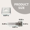 Gordon Glass Co Stainless Steel Pivot Pin and Parts with Hex-Nut and Washer - Premium Replacement for Shower Door Pivot, Ideal for Pivot Shower Doors