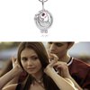UoYu TFYU 2 Pcs The Vampire Diaries Elena Gilbert Opening Vervain Locket Pendant Necklace and Daywalking Katherine Necklace Pendant Charm Necklace-Royal Blue with Transparent Box