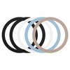 uxcell 5Pcs Magnetic Adapter Ring, Universal Magnetic Wireless Charger Conversion Kit Sparkle Magnetic Metal Ring Adhesive Sticker Ring for Phone Case, 4 Colors