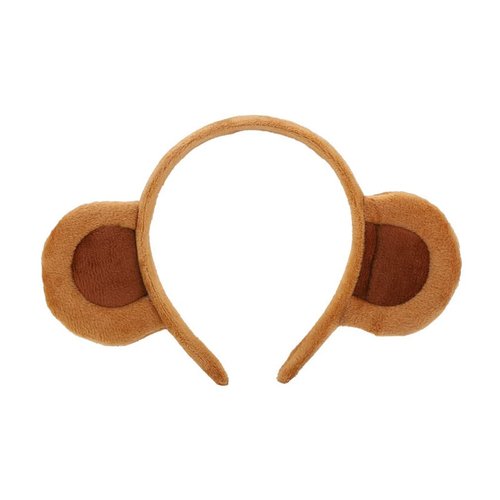 Women Cute Monkey Ear Headband Brown Cartoon Hair Accessories Photography Festival Funny Props Hair Clip Animal Ears Hair Band