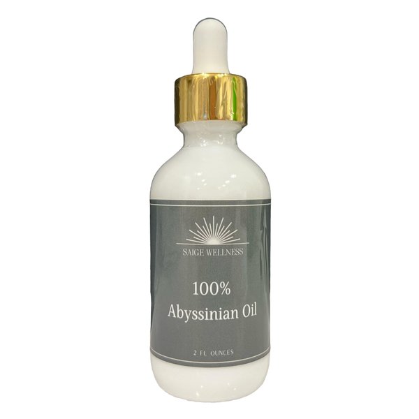 Saige Wellness 100% ABYSSINIAN OIL UNREFINED COLD PRESSED FACE AND HAIR OIL NON GMO GLUTEN FREE PURE AND NATURAL NON COMEDOGENIC GLAZED HEALTHY SKIN
