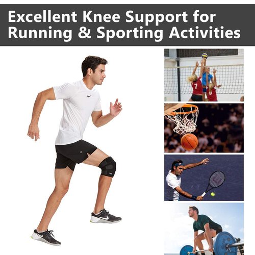 ComfiLife Knee Brace for Knee Pain Relief – Neoprene Knee Brace for Working Out, Running, Injury Recovery – Side Stabilizers – 3 Point Adjustable Compression – Open Patella Support,Non-Slip (Medium)