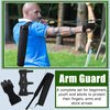 3 Pcs Archery Accessories Including Protective Archery Arm Guard Leather Padded Three Finger Archery Gloves Back Arrow Quiver Hip Arrows Bag for Men Women Youth Adults Beginners Hunting Shooting