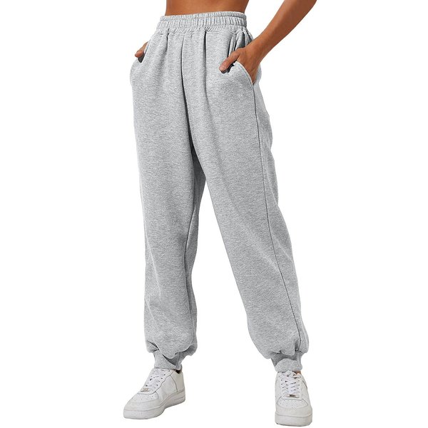 Yovela Fall Clothes for Women 2024 Trendy Fashion Outfits Pants Y2k Aesthetic Winter Cute Warm Clothing Sweatpants Girl Grey