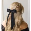 juyght 2PCS Double layer Ribbon Hair Clips Bowknot with Long Tail Bow Hair Clips Tassel Bowknot Hair Clips with Long Tail Hair Clips for girls with Bowknot Clips Women Ribbon for Hair Barrettes Clip