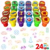 Race Car Party Stamps for Kids, 24Pcs Racecar Wheels Self-Inking Stamps,Goodie Bag Stuffers, TWO Fast Cars Transportation Birthday Party Supplies Favor for Kids,Reward Pinata Fillers Carnival Prizes