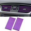 OBVIS 20 Pcs Purple Car Vent Outlet Trim Strip Chrome PVC Car Air Conditioner Vent Outlet Decoration Decorating Strip Interior Accessories DIY