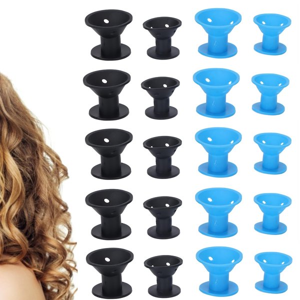 20pcs Hair Rollers, DIY Hairstyle Silicone Salon Hair Dressing Curlers for Women Girls