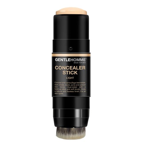 Gentlehomme Men's Concealer Stick with Brush for Dark Circles Eraser, 4 Shades, Light