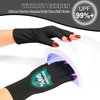 chemotex UV Nail Gloves: Professional UPF50+ Gel Manicure Protection - Art Skin Care Fingerless Gloves for Gel Nail Lamp, Shielding Hands from Harm, Black