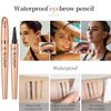 Eyebrow Pen,Liquid Eye Makeup Eyebrow Pencil - Waterproof Eyebrow Pencil Micro 4 Tip Brow pencil Lift & Snatch Eyebrow Microblading Pen Long-Lasting Waterproof Natural Eyebrow Hair (1# Light coffee)